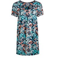 Weird Fish Nuri LivaEco™ Viscose Printed Tunic Aqua blue Size 8 Weird Fish Nuri LivaEco™ Viscose Printed Tunic Aqua blue Size 8