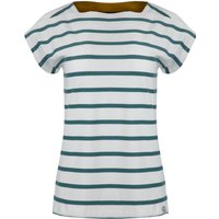 Weird Fish Bowe Organic Cotton Striped Jersey T-Shirt Mineral Blue Size 22 Weird Fish Bowe Organic Cotton Striped Jersey T-Shirt Mineral Blue Size 22