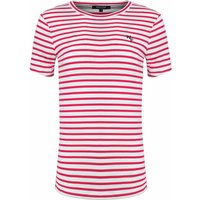 Weird Fish Natalie Striped Crew Neck T-Shirt Crimson Size 20 Weird Fish Natalie Striped Crew Neck T-Shirt Crimson Size 20