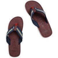 Weird Fish Malham Leather Look Flip Flops Dark Blue Size 10 Weird Fish Malham Leather Look Flip Flops Dark Blue Size 10
