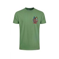 Weird Fish Fish Fighters Back Print Artist T-Shirt Artichoke Green Size S Weird Fish Fish Fighters Back Print Artist T-Shirt Artichoke Green Size S