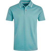 Weird Fish Powell Organic Cotton Textured Polo Shirt Mineral Blue Size S Weird Fish Powell Organic Cotton Textured Polo Shirt Mineral Blue Size S