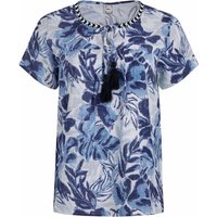 Weird Fish Sofia Organic Cotton Printed Double Cloth Blouse Estate blue Size 10 Weird Fish Sofia Organic Cotton Printed Double Cloth Blouse Estate blue Size 10