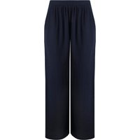 Weird Fish Zelaya Double Cloth Wide Leg Trousers Navy Size 10 Weird Fish Zelaya Double Cloth Wide Leg Trousers Navy Size 10