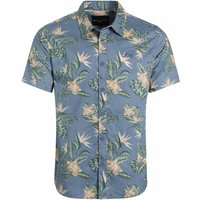 Weird Fish Avondale Short Sleeve Printed Shirt Blue Mirage Size 5XL Weird Fish Avondale Short Sleeve Printed Shirt Blue Mirage Size 5XL