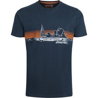 Weird Fish Nautical Sky Eco Front Print T-Shirt Navy Size S Weird Fish Nautical Sky Eco Front Print T-Shirt Navy Size S