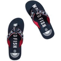 Weird Fish Hamdon Jacquard Flip Flop Navy Size 9 Weird Fish Hamdon Jacquard Flip Flop Navy Size 9