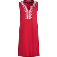 Weird Fish Anaya Organic Cotton Embroidered Jersey Shift Dress Crimson Size 10 Weird Fish Anaya Organic Cotton Embroidered Jersey Shift Dress Crimson Size 10
