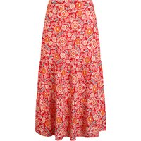 Weird Fish Cassis Lenzing EcoVero™ Printed Viscose Tiered Skirt Tango Red Size 10 Weird Fish Cassis Lenzing EcoVero™ Printed Viscose Tiered Skirt Tango Red Size 10