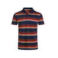 Weird Fish Sunbury Organic Cotton Striped Pique Polo Shirt Dark Blue Size 2XL Weird Fish Sunbury Organic Cotton Striped Pique Polo Shirt Dark Blue Size 2XL