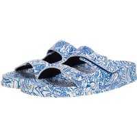 Weird Fish Appledore Printed Pool Sliders Azure Size 3 Weird Fish Appledore Printed Pool Sliders Azure Size 3