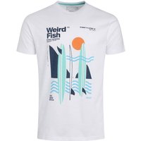 Weird Fish Coordinates Eco Front Print Graphic T-Shirt White Size 5XL Weird Fish Coordinates Eco Front Print Graphic T-Shirt White Size 5XL