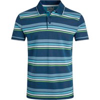 Weird Fish Sunbury Organic Cotton Striped Pique Polo Shirt Ensign Blue Size S Weird Fish Sunbury Organic Cotton Striped Pique Polo Shirt Ensign Blue Size S