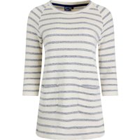 Weird Fish Ives Loopback Stripe Tunic Top Navy Size 12 Weird Fish Ives Loopback Stripe Tunic Top Navy Size 12