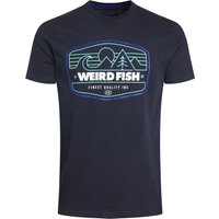 Weird Fish Pacific Eco Front Print Graphic T-Shirt Navy Size 4XL Weird Fish Pacific Eco Front Print Graphic T-Shirt Navy Size 4XL
