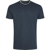 Weird Fish Harris Organic Cotton Textured Crew Neck T-Shirt Navy Blue Size XL Weird Fish Harris Organic Cotton Textured Crew Neck T-Shirt Navy Blue Size XL