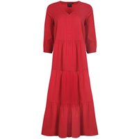 Weird Fish Margo Seersucker Tiered Midi Dress Crimson Size 18 Weird Fish Margo Seersucker Tiered Midi Dress Crimson Size 18