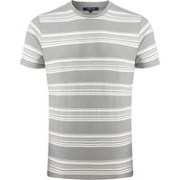 Weird Fish Xavier Eco Crepe Stripe T-Shirt Limestone Size 2XL Weird Fish Xavier Eco Crepe Stripe T-Shirt Limestone Size 2XL