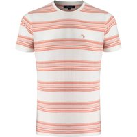 Weird Fish Xavier Eco Crepe Stripe T-Shirt White Size 2XL Weird Fish Xavier Eco Crepe Stripe T-Shirt White Size 2XL