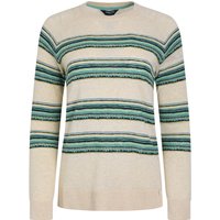 Weird Fish Reka Lightweight Striped Crew Neck Jumper Light Cream Size 10 Weird Fish Reka Lightweight Striped Crew Neck Jumper Light Cream Size 10