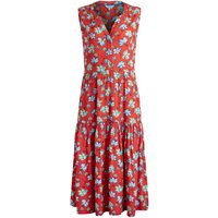 Weird Fish Mala Lenzing EcoVero™ Printed Sleeveless Dress Red Size 14 Weird Fish Mala Lenzing EcoVero™ Printed Sleeveless Dress Red Size 14