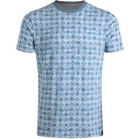 Weird Fish Howes Organic Cotton Printed T-Shirt Faded Denim Size S Weird Fish Howes Organic Cotton Printed T-Shirt Faded Denim Size S