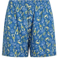 Weird Fish Kanada EcoVero™ Printed Viscose Shorts Adriatic Blue Size 16 Weird Fish Kanada EcoVero™ Printed Viscose Shorts Adriatic Blue Size 16