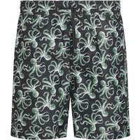 Weird Fish Orcha Printed Swim Shorts Washed Black Size 30 Weird Fish Orcha Printed Swim Shorts Washed Black Size 30