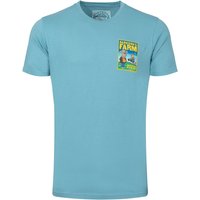 Weird Fish Barkson's Farm Back Print Artist T-Shirt Smoked Blue Size 5XL Weird Fish Barkson's Farm Back Print Artist T-Shirt Smoked Blue Size 5XL