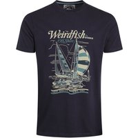 Weird Fish Off Shore Front Print Graphic T-Shirt Midnight Size L Weird Fish Off Shore Front Print Graphic T-Shirt Midnight Size L