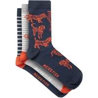 Weird Fish Parade Patterned Socks 3 Pack Rust Leaves Size 4-7 Weird Fish Parade Patterned Socks 3 Pack Rust Leaves Size 4-7