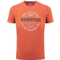 Weird Fish Waves Front Print Graphic T-Shirt Rust Leaves Size 3XL Weird Fish Waves Front Print Graphic T-Shirt Rust Leaves Size 3XL