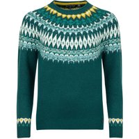 Weird Fish Lowell Fair Isle Jumper Deep Teal Size 16