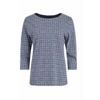 Weird Fish Pinto Printed Jersey T-Shirt Navy Size 8 Weird Fish Pinto Printed Jersey T-Shirt Navy Size 8