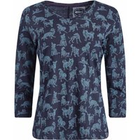 Weird Fish Laveda 3/4 Sleeve Printed V Neck T-Shirt Dark Navy Size 20 Weird Fish Laveda 3/4 Sleeve Printed V Neck T-Shirt Dark Navy Size 20