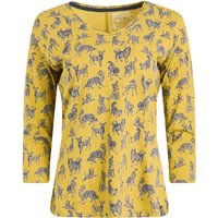 Weird Fish Laveda 3/4 Sleeve Printed V Neck T-Shirt Tarragon Size 20 Weird Fish Laveda 3/4 Sleeve Printed V Neck T-Shirt Tarragon Size 20