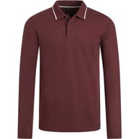 Weird Fish Theo Organic Cotton Textured Jersey Long Sleeve Polo Bitter Chocolate Size 4XL Weird Fish Theo Organic Cotton Textured Jersey Long Sleeve Polo Bitter Chocolate Size 4XL