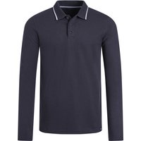 Weird Fish Theo Organic Cotton Textured Jersey Long Sleeve Polo Midnight Size 3XL Weird Fish Theo Organic Cotton Textured Jersey Long Sleeve Polo Midnight Size 3XL