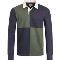 Weird Fish Lyon Organic Cotton Colour Block Rugby Shirt Deep Lichen Green Size 5XL Weird Fish Lyon Organic Cotton Colour Block Rugby Shirt Deep Lichen Green Size 5XL