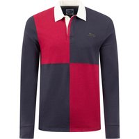 Weird Fish Lyon Organic Cotton Colour Block Rugby Shirt Garnet Size L Weird Fish Lyon Organic Cotton Colour Block Rugby Shirt Garnet Size L