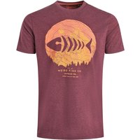 Weird Fish Explorer Front Print Graphic T-Shirt Aubergine Size 4XL Weird Fish Explorer Front Print Graphic T-Shirt Aubergine Size 4XL
