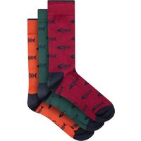 Weird Fish Ronan Branded Bones Sock 3pk Multi Size 7-11 Weird Fish Ronan Branded Bones Sock 3pk Multi Size 7-11