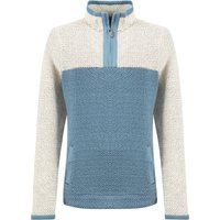 Weird Fish Isla 1/4 Zip Colour Block Macaroni Denim Blue Size 12 Weird Fish Isla 1/4 Zip Colour Block Macaroni Denim Blue Size 12