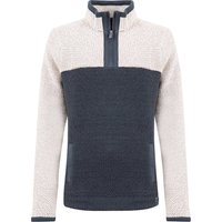 Weird Fish Isla 1/4 Zip Colour Block Macaroni Navy Size 10 Weird Fish Isla 1/4 Zip Colour Block Macaroni Navy Size 10