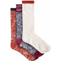 Weird Fish Dilki Striped Boot Sock 3pk Rust Leaves Size 4-7 Weird Fish Dilki Striped Boot Sock 3pk Rust Leaves Size 4-7