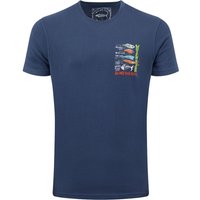 Weird Fish Sling Your Hook Back Print Artist T-Shirt Dark Blue Size 2XL Weird Fish Sling Your Hook Back Print Artist T-Shirt Dark Blue Size 2XL