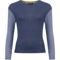 Weird Fish Calfee Striped Long Sleeve T-Shirt Navy Size 20 Weird Fish Calfee Striped Long Sleeve T-Shirt Navy Size 20