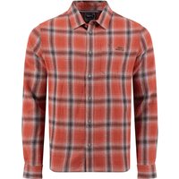 Weird Fish Broxton Organic Cotton Long Sleeve Herringbone Check Shirt Rust Size 3XL Weird Fish Broxton Organic Cotton Long Sleeve Herringbone Check Shirt Rust Size 3XL