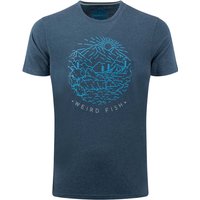 Weird Fish Lakes and Peaks Front Print Graphic T-Shirt Navy Size L Weird Fish Lakes and Peaks Front Print Graphic T-Shirt Navy Size L