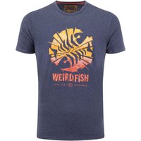 Weird Fish Shatter Front Print Graphic T-Shirt Dark Blue Size 5XL Weird Fish Shatter Front Print Graphic T-Shirt Dark Blue Size 5XL
